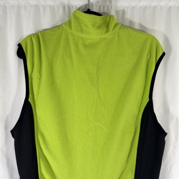 Nike Fleece Vest Women's Large Neon Green Full Zip Therma Fit Zip Pockets - Picture 11 of 13